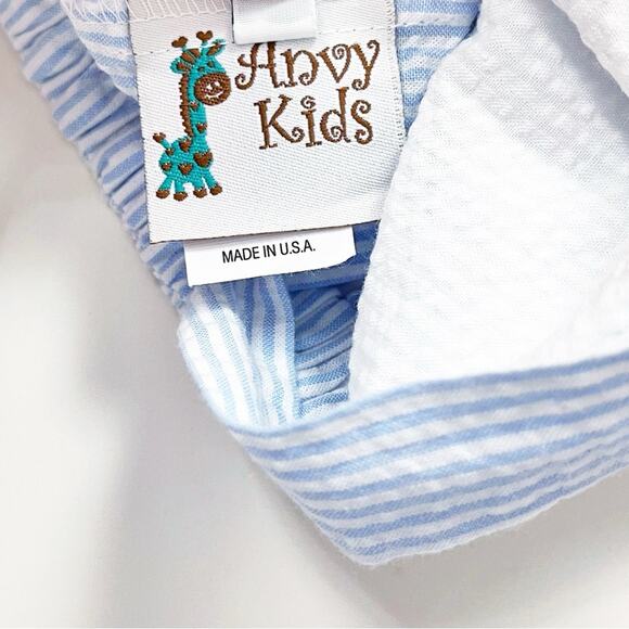 Anvy Kids Seersucker Striped Romper - Picture 5 of 9